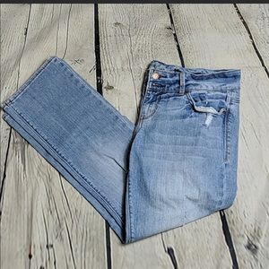 American Eagle Straight Leg Distressed Jeans